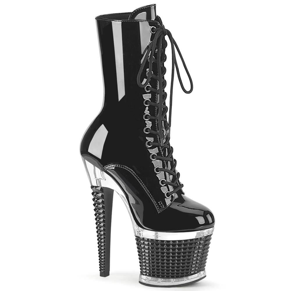 Pleaser - SPECTATOR1040 Bottes de plateforme, Pole dance chaussures - Noir/Transparent Product image